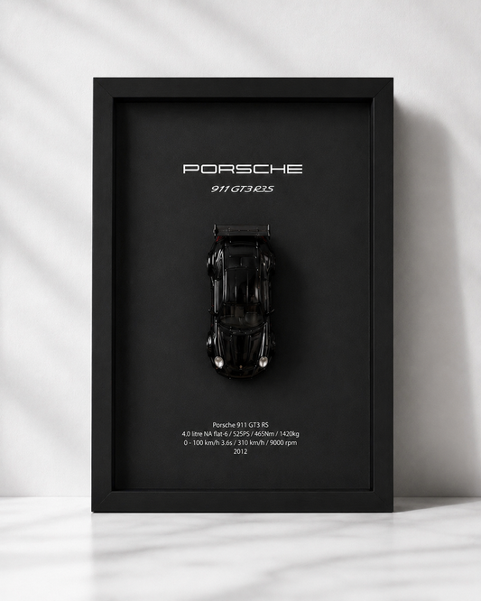 NOVA Porsche 911 GT3 3D Frame Premium Handmade Wall Art